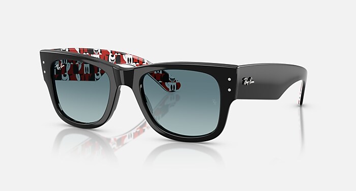 Mega Wayfarer Blacked Out Collection Sunglasses in Black Frame and