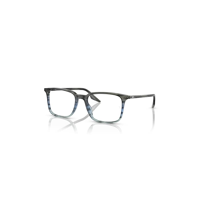 Ray-Ban Rb5421 Optics  Grau Gestreift & Blau Fassung Klar Glas Polarisiert 53-19