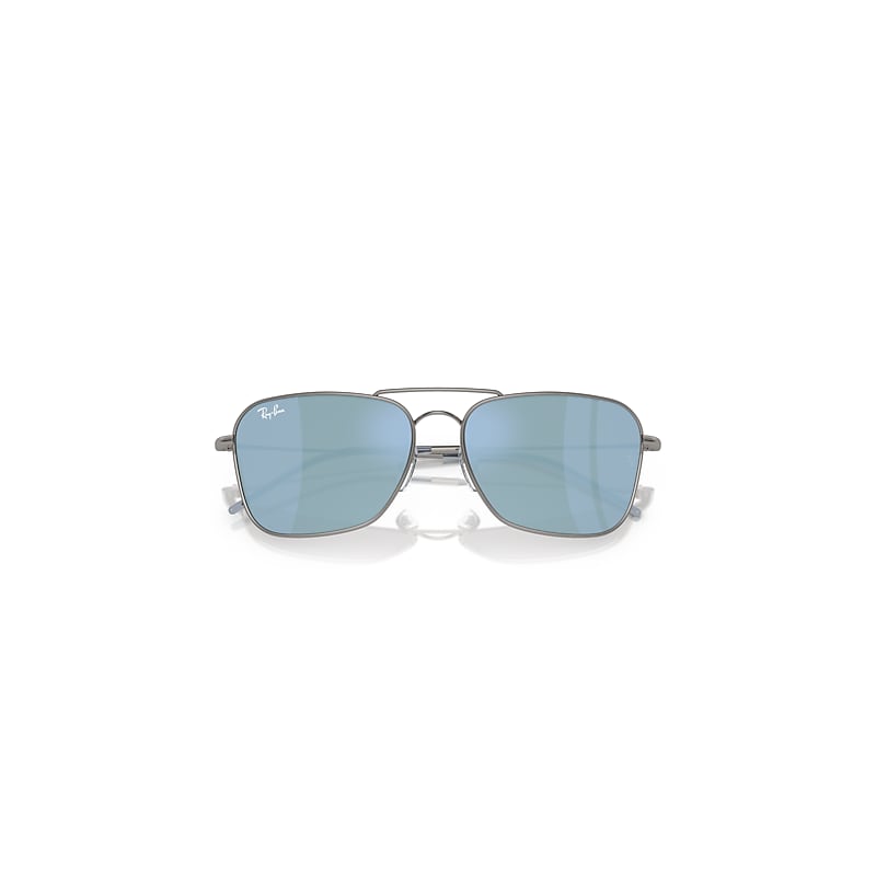 CARAVAN REVERSE Sunglasses in Gunmetal and Light Blue (58-15
