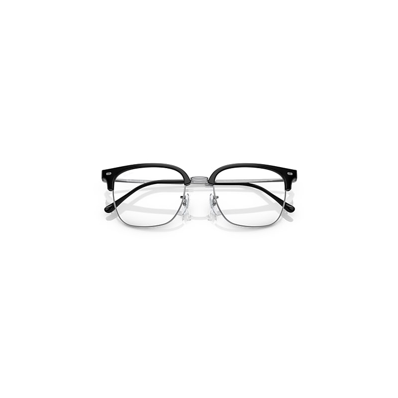 NEW CLUBMASTER OPTICS Eyeglasses with Black On Silver Frame