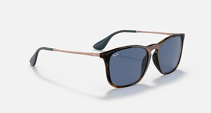 CHRIS Sunglasses in Havana and Blue - RB4187 | Ray-Ban® US