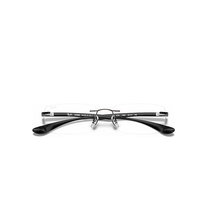 Ray-Ban Rb8724 Optics Optical Black Frame Clear Lenses Polarized 54-17