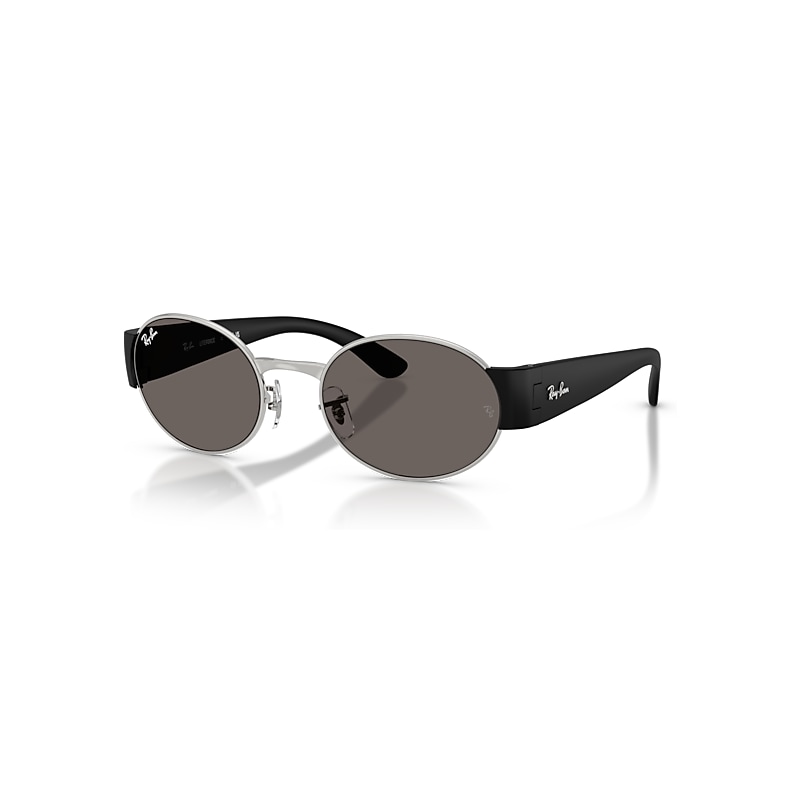 Ray-Ban Unisex Sunglass RB3770 - Couleur du Monture: Argent, Couleur de Lentille: Gris foncé