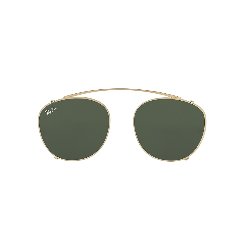 Ray-Ban Clipon  Rb6355 Clip-On - Arista Gold Frame Green Lenses 50-20, RB6355C
