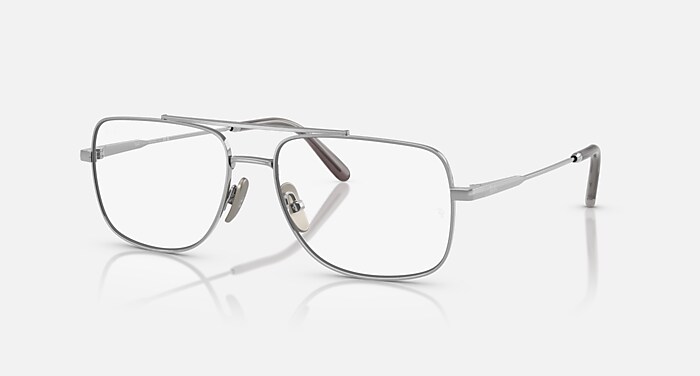 WILLIAM TITANIUM OPTICS Eyeglasses with Silver and Clear (56-17