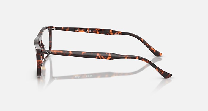 RB5440 OPTICS Eyeglasses with Havana Red Turtle and Clear (53-18