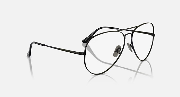 AVIATOR TITANIUM OPTICS メガネ ブラック と クリア (58-14) - RB8789