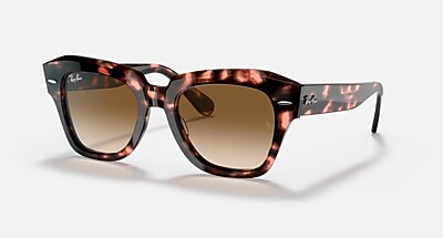 STATE STREET FLECK Sunglasses in Pink Havana and Light Brown