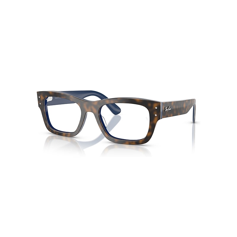 Ray-Ban Eyeglasses Unisex Joseph Optics - Havana Grey On Gradient Blue Frame Clear Lenses Polarized 55-20