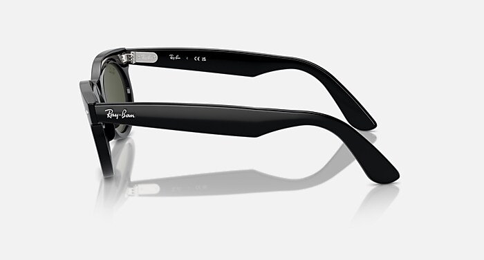 WAYFARER OVAL Sunglasses in Black and Green (50-22) - RB2242 | Ray
