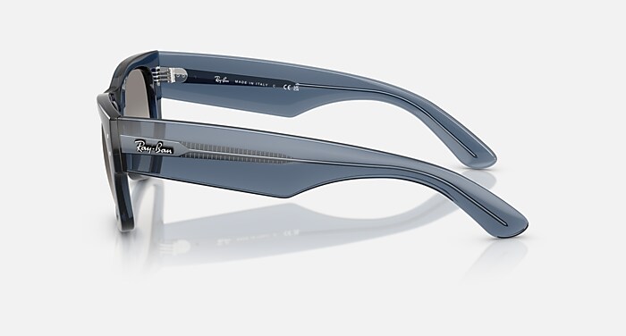 MEGA WAYFARER Sunglasses in Transparent Dark Blue and Clear