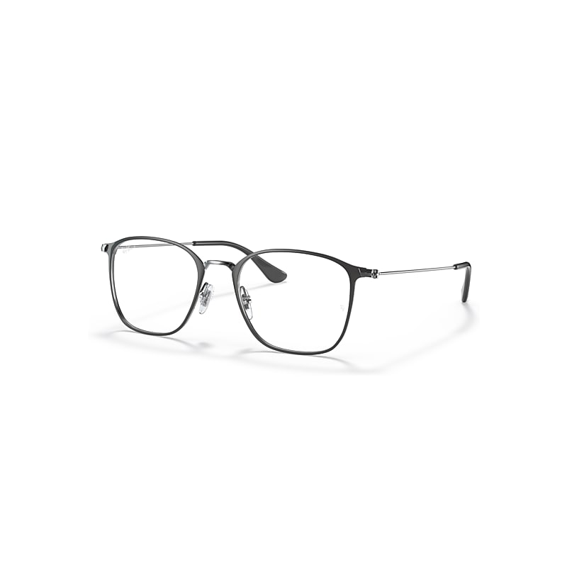 Ray-Ban Eyeglasses   Optics - Gunmetal Frame Clear Lenses 51-19, RB6466