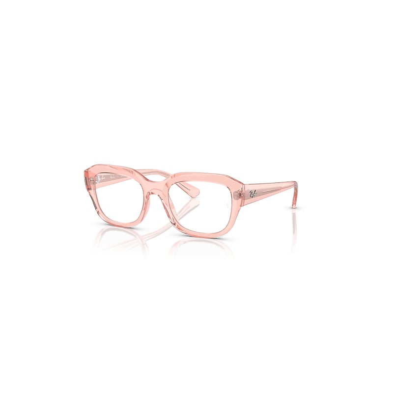 Ray-Ban Eyeglasses Unisex Leonid Optics Bio-based - Transparent Pink Frame Clear Lenses Polarized 54-20