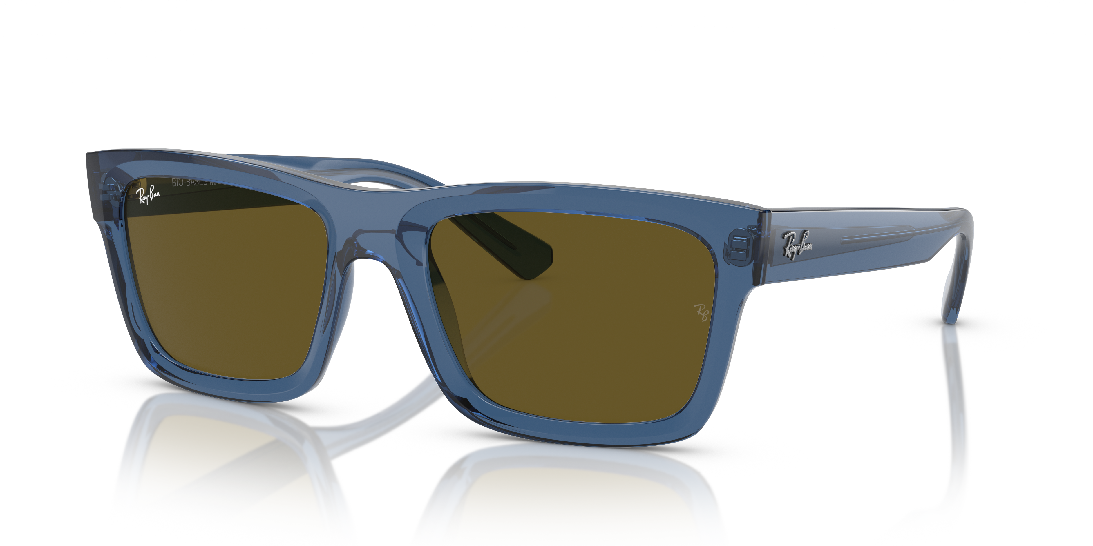 WARREN BIO-BASED Sunglasses in Transparent Dark Blue and Dark