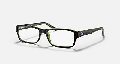 RB5169 OPTICS Eyeglasses with Havana On Green and Clear (52-16