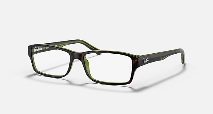 Óculos de Grau RB5169 OPTICS com armação na cor Havana sobre Verde