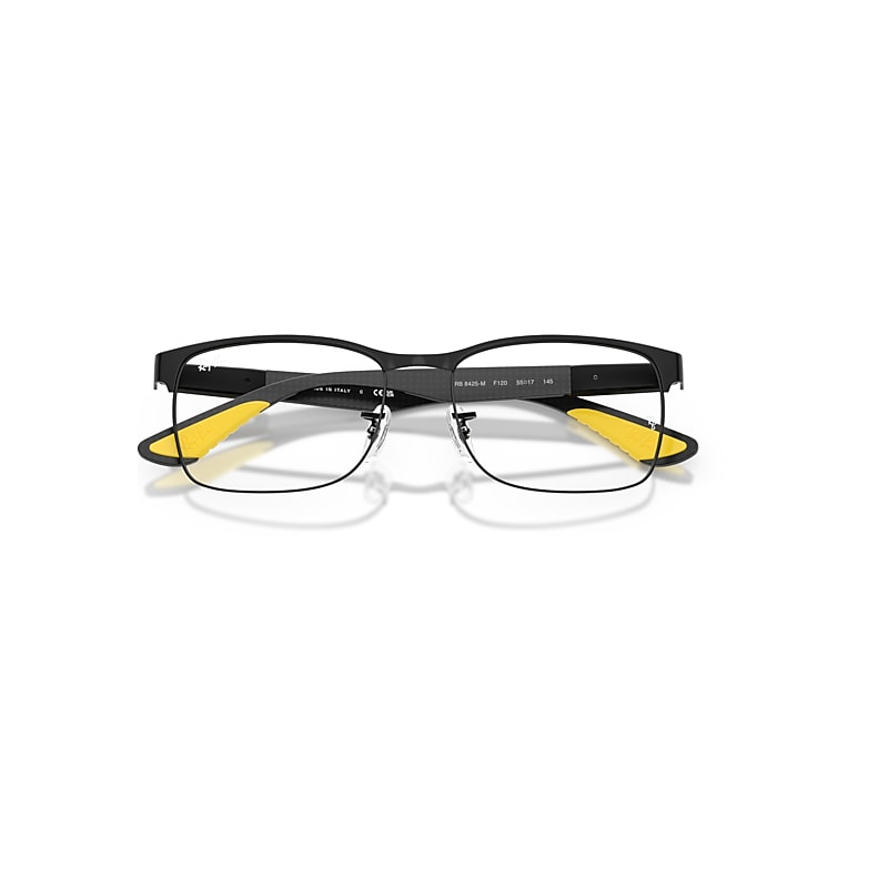 Ray-Ban Rb8425m Optics Scuderia Ferrari Collection Optical Matte Black Frame Clear Lenses Polarized 53-17