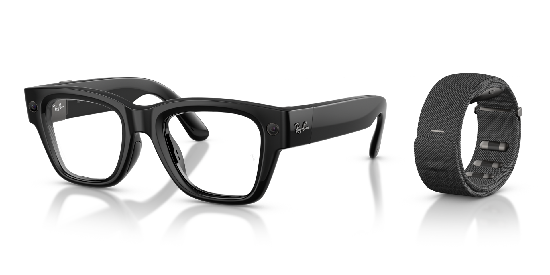 META RAY-BAN DISPLAY AI Glasses in Black and Clear/Grey (51-23