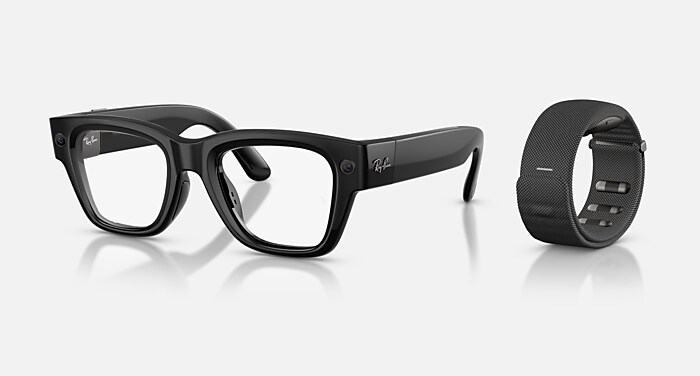 META RAY-BAN DISPLAY AI Glasses in Black and Clear/Grey (51-23