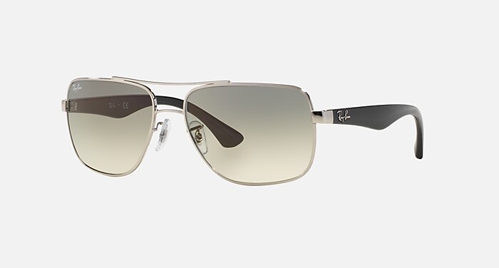 RB3483 Sunglasses in Silver and Light Grey Gradient (60-16