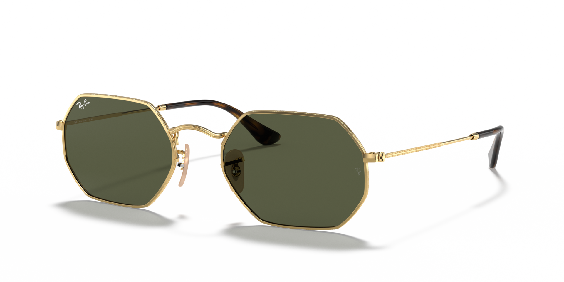 OCTAGONAL CLASSIC Sunglasses in Arista Gold and G-15 Green (53-21