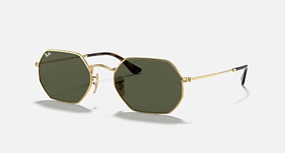 RAY-BAN POLISHED BLUE GRADIENT OCTAGON SUNGLASSES Ray-Ban-Silver-Metal-–-Blue-  main image 2