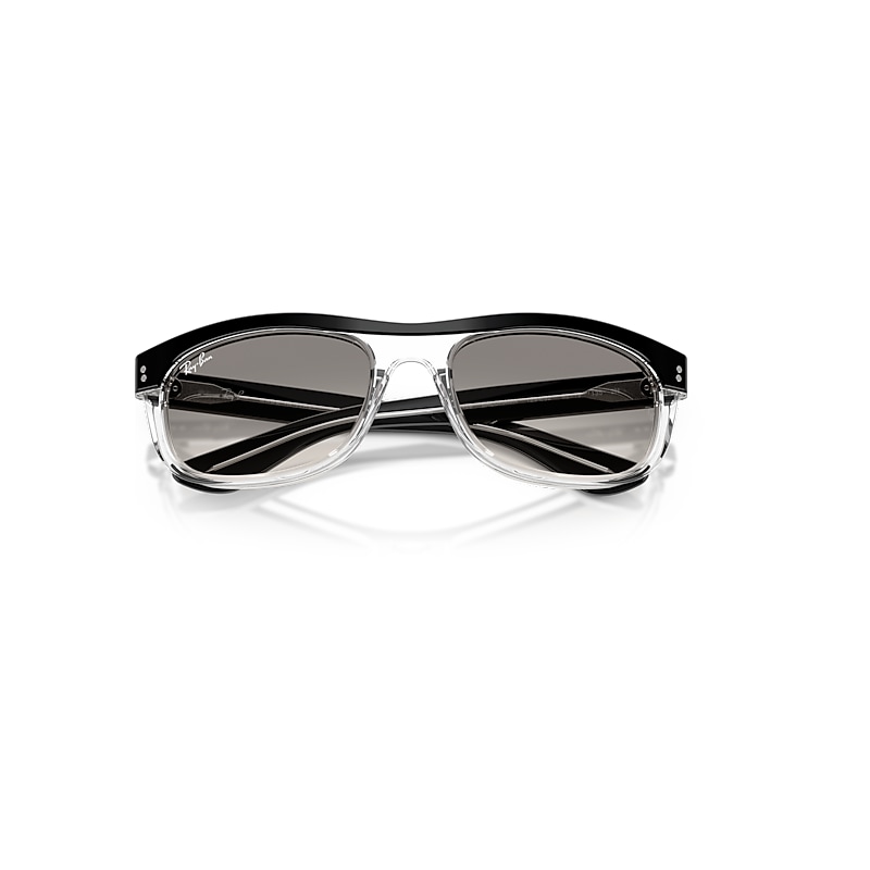 Ray-Ban Balorama Street Neat Sunglasses Black On Transparent Frame Grey Lenses 62-19