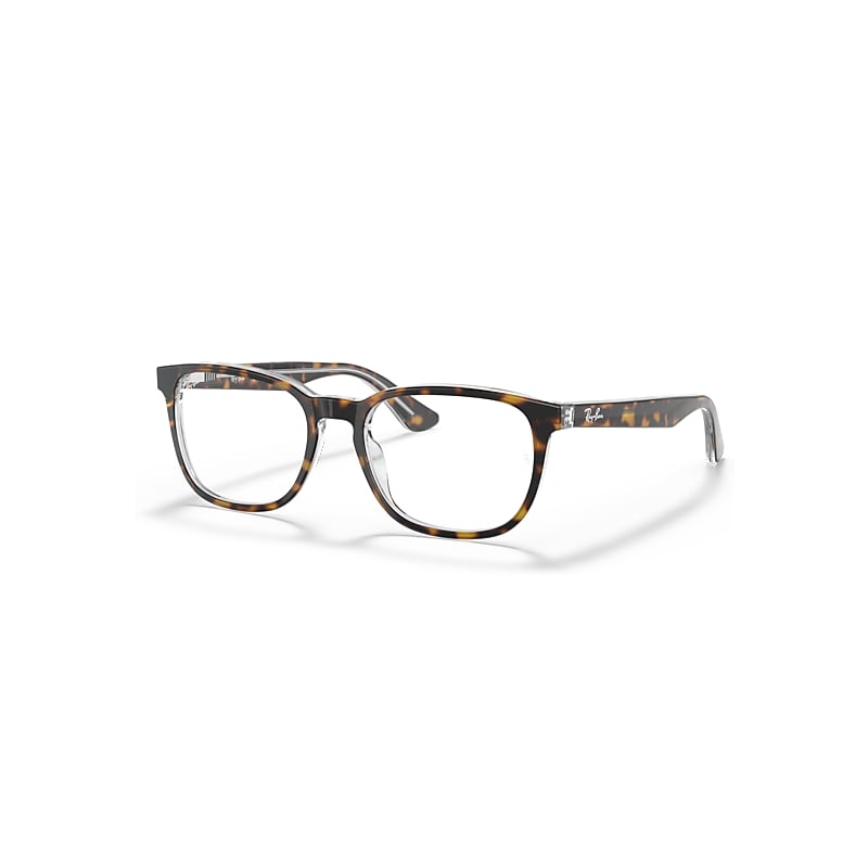 Ray-Ban Eyeglasses Kids  Optics Kids - Havana On Transparent Frame Clear Lenses Polarized 48-16, RB1592