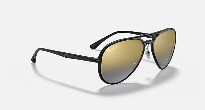 Ray-Ban サングラス RB4320 214/13 RB4320 POLARIZED+ LENSES Polarized Sunglasses in Black and Blue