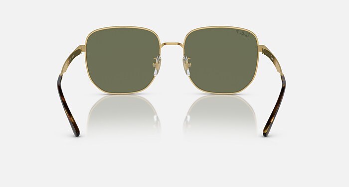 RB3713D Sunglasses in Arista Gold and Dark Green Polarized