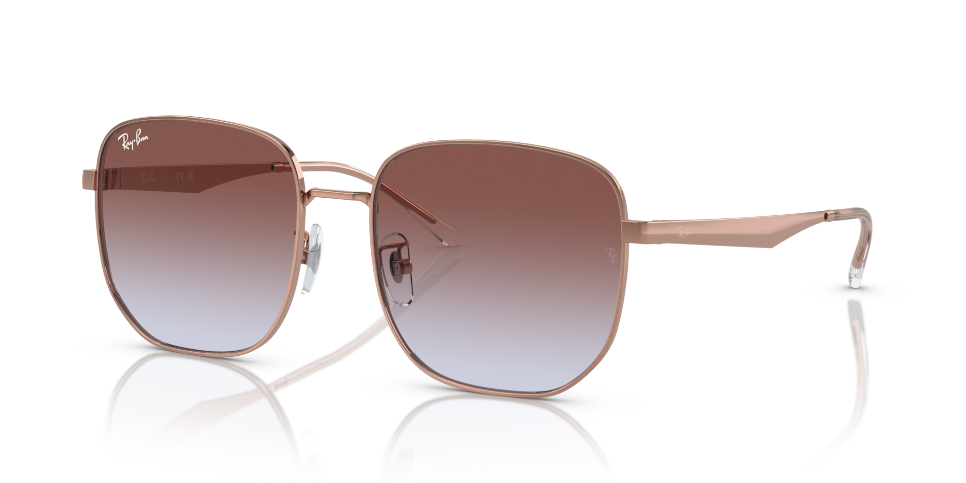 RB3713D Sunglasses in Rose Gold and Violet (57-18) - RB3713D | Ray