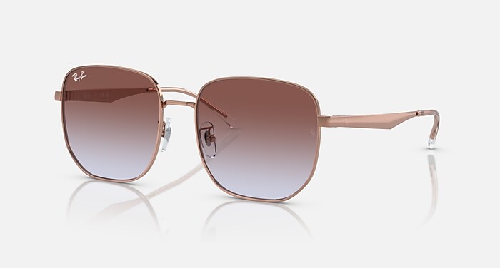 Ray-Ban B&L アビエーター サングラス ピンク系 ボシュロム RB3713D Sunglasses in Rose Gold and Violet - RB3713D | Ray-Ban® US