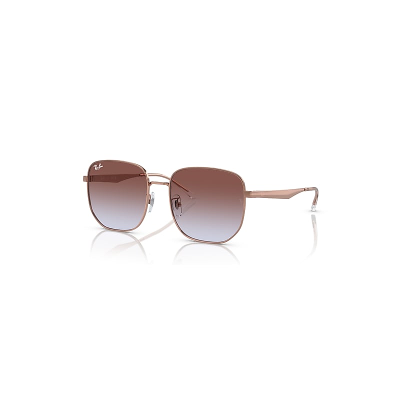 Ray-Ban Sunglasses   - Rose Gold Frame Violet Lenses 57-18, RB3713D