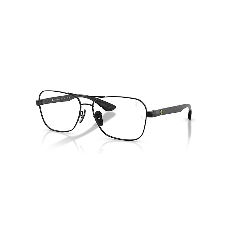 Ray-Ban Eyeglasses  Rb8436m Optics Scuderia Ferrari Collection - Dark Carbon Frame Clear Lenses Polarized 58-15, RX8436M