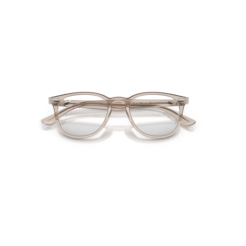 Ray-Ban Rb7159 Optics Optical Transparent Beige Frame Clear Lenses Polarized 52-20