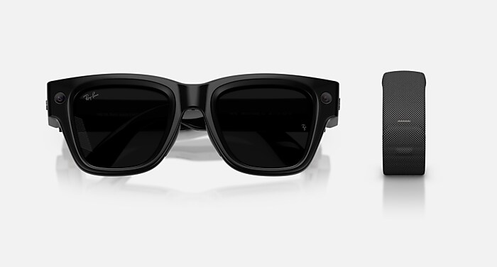 META RAY-BAN DISPLAY AI Glasses in Black and Clear/Grey (51-23