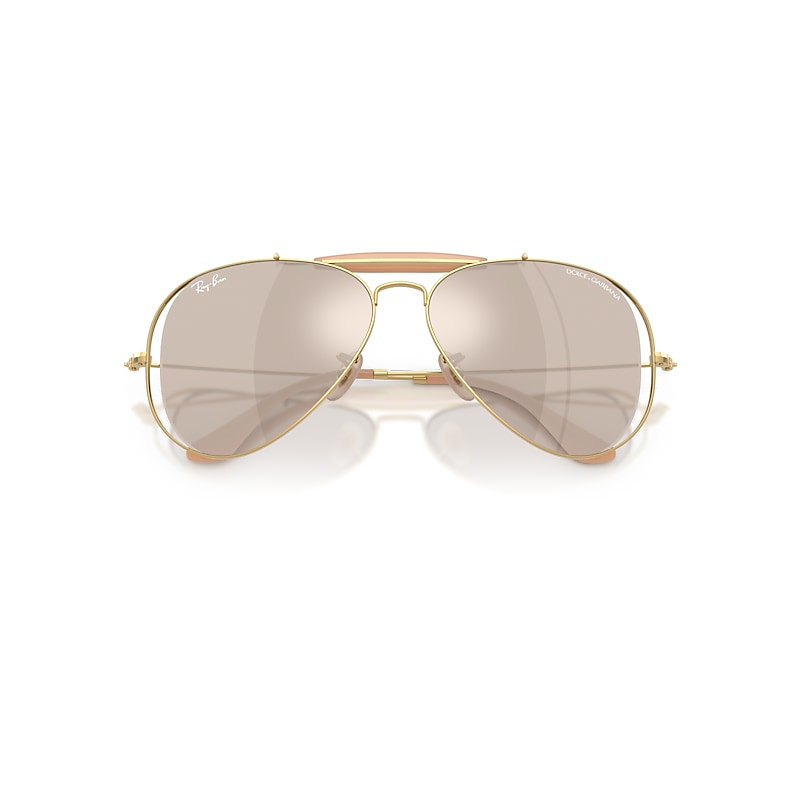 Ray-Ban The Outdoorsman By Dolce&gabbana Sunglasses Arista Gold Frame Gold Lenses 53-14