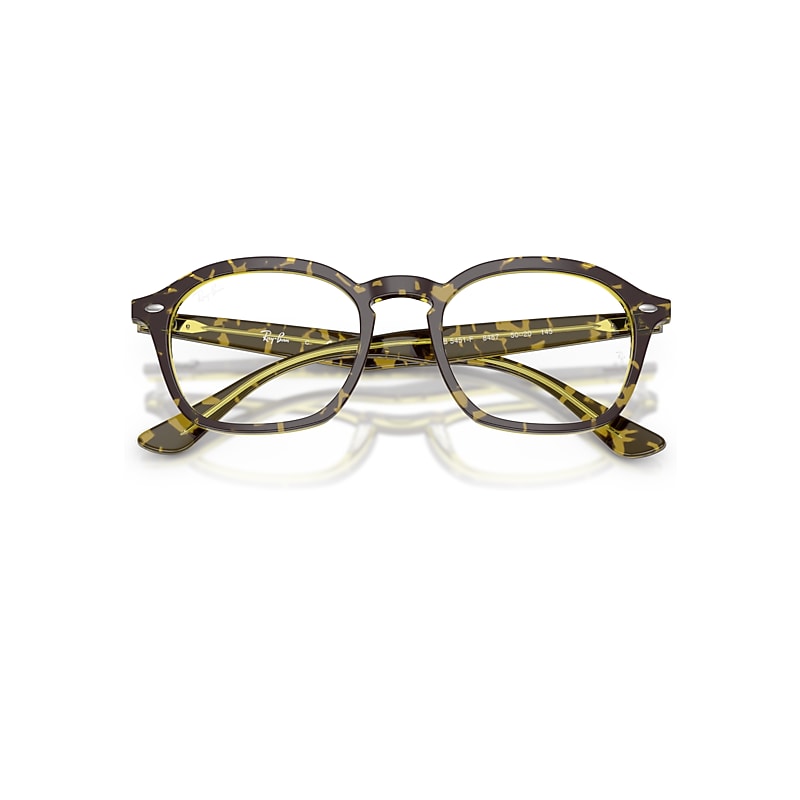 Ray-Ban Rb5451 Optics Optical Havana On Transparent Green Frame Clear Lenses Polarized 50-20