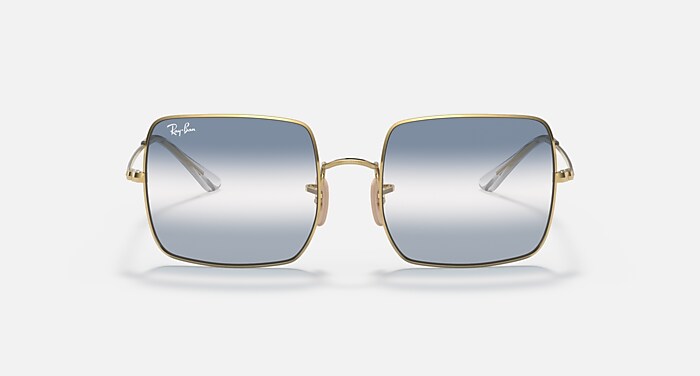 Ray-Ban BI-GRADIENTサングラス ゴールドフレーム SQUARE 1971 BI-GRADIENT Sunglasses in Arista Gold and Clear Blue
