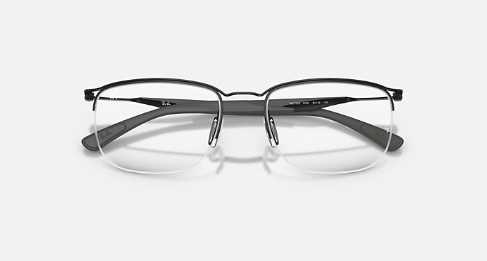 Rb7552 Optics Eyeglasses in Black Frame and Clear Lenses (52-19