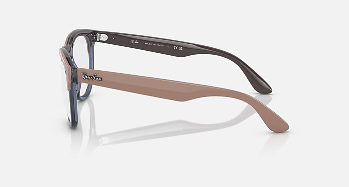 IRIS OPTICS Eyeglasses with Beige On Transparent Dark Blue and