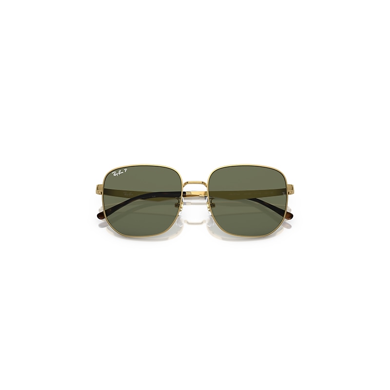 RB3713D Polarized Sunglasses in Arista Gold and Dark Green