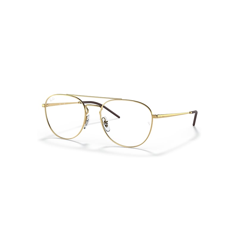 Ray-Ban Eyeglasses   Optics - Arista Gold Frame Clear Lenses 53-18, RB6414