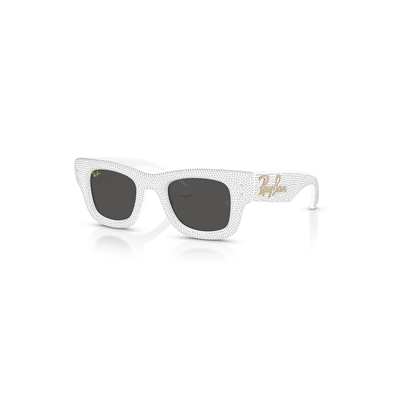 Ray-Ban , Sunglasses, Unisex, White, 47 Mm, Wayfarer Puffer Crystal Pavè Edition - Image 4