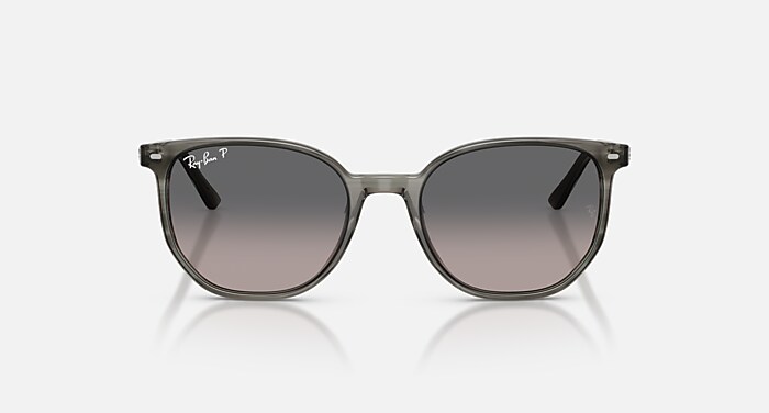 ELLIOT Polarized Sunglasses in Striped Grey and Polarized Grey