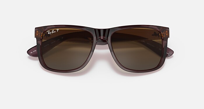 JUSTIN CLASSIC Polarized Sunglasses in Transparent Dark Brown and