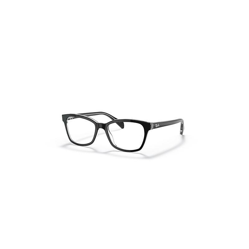 Ray-Ban Eyeglasses Kids  Optics Kids - Black On Transparent Frame Clear Lenses Polarized 46-16, RB1591
