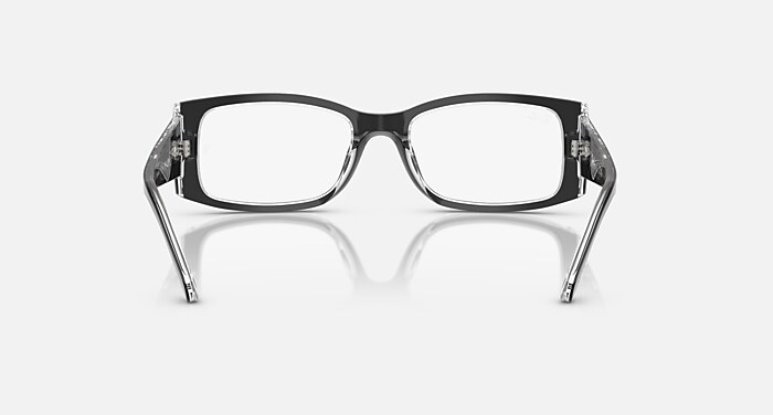 MIRIAM OPTICS メガネ 透明上にブラック と クリア (54-19) - RB5434F