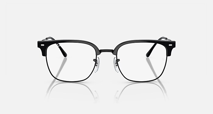 NEW CLUBMASTER OPTICS メガネ ブラック上にブラック と クリア (53-20
