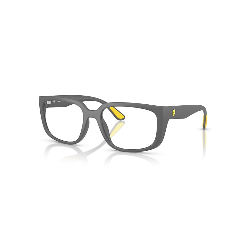 Ray-Ban Eyeglasses   Optics Scuderia Ferrari Collection - Matte Grey Frame Clear Lenses Polarized 55-19, RB4443VM